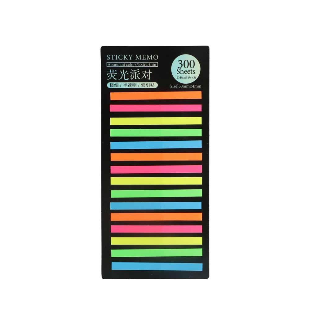 

300 Sheets Rainbow Color Index Memo Pad Posted It Sticky Notes Paper Sticker Notepad Bookmark School
