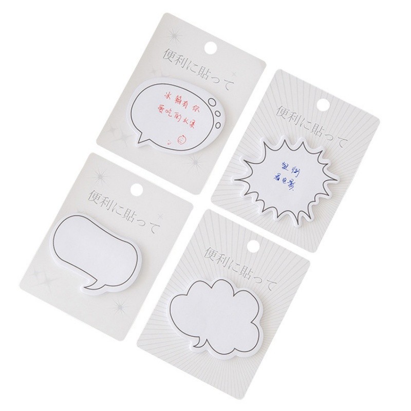 

4Pcs/Lot Japanese Dialog Box Sticky Notes Cute Stationary Memo Pad Korean Memo Note Stickers Cute