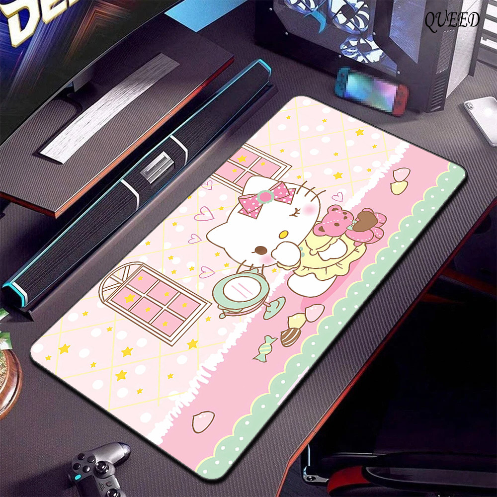 

Hello Kitty Kawaii Pink Mouse Pad Xxl Large Computer Desk Mat Cartoon Cute Keyboard Pad Kitty High