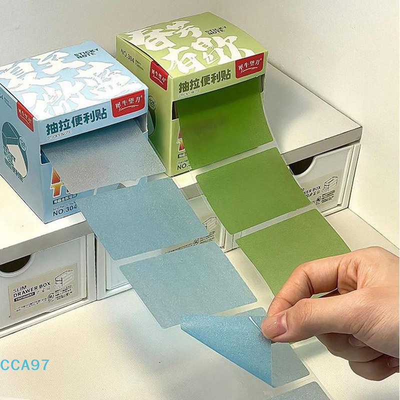 

126 Sheets Color Matte Sticky Notes Pads Stationery Posted It Memo Notepad Notebook Pull-Out Message