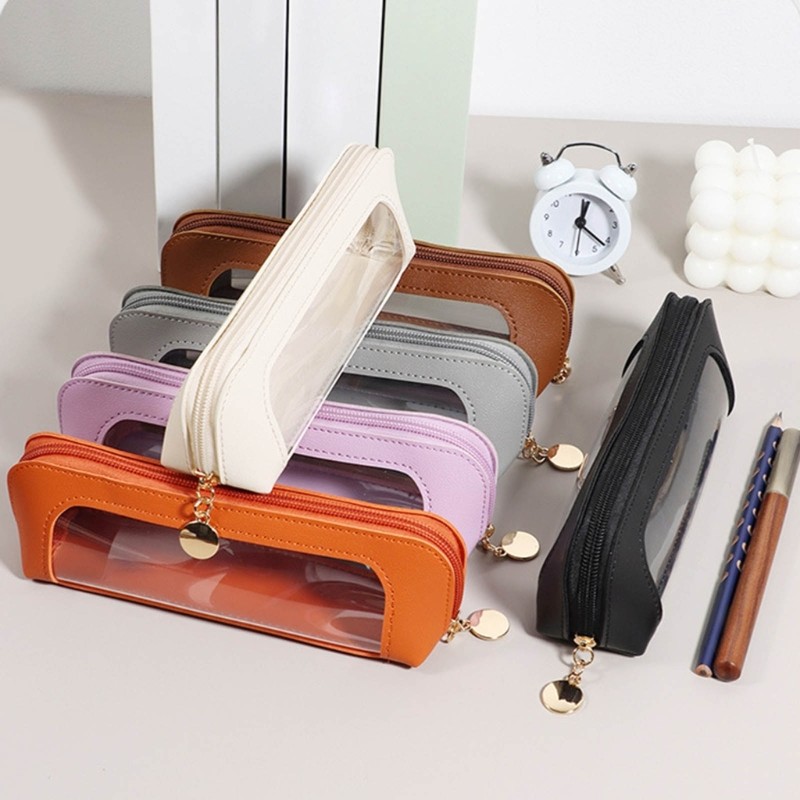 

Large Capacity Pen Bag Stationery Bag Clear Pencil Pouch Pvc Pencil Case School Office Supplies For