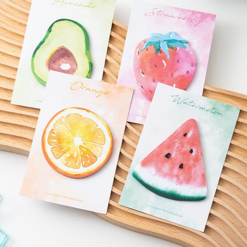 

30 Sheets Cute Fruits Sticky Note Memo Pad Planning Sticky Office Planner Sticker Stationery School