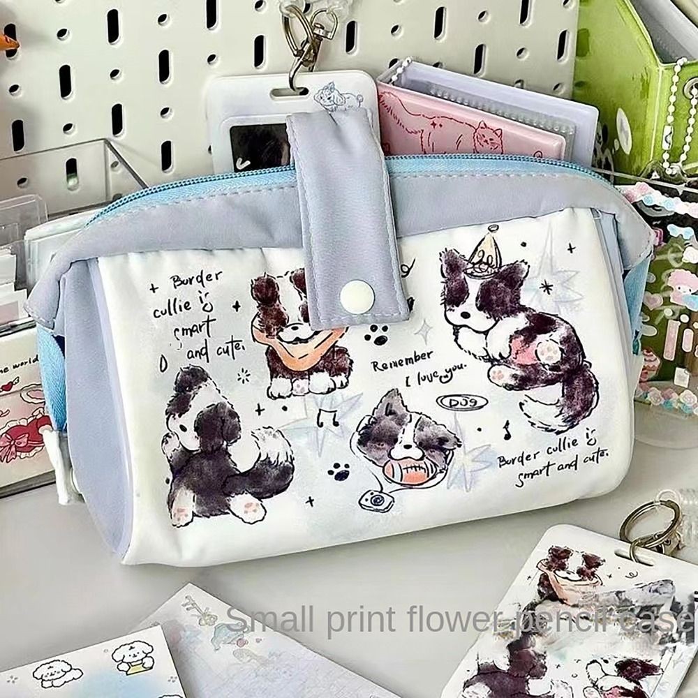 

Multi-Functional Pencil Case Ins With Handle Large Capacity Stationery Storage Pouch Cute Dog Pen