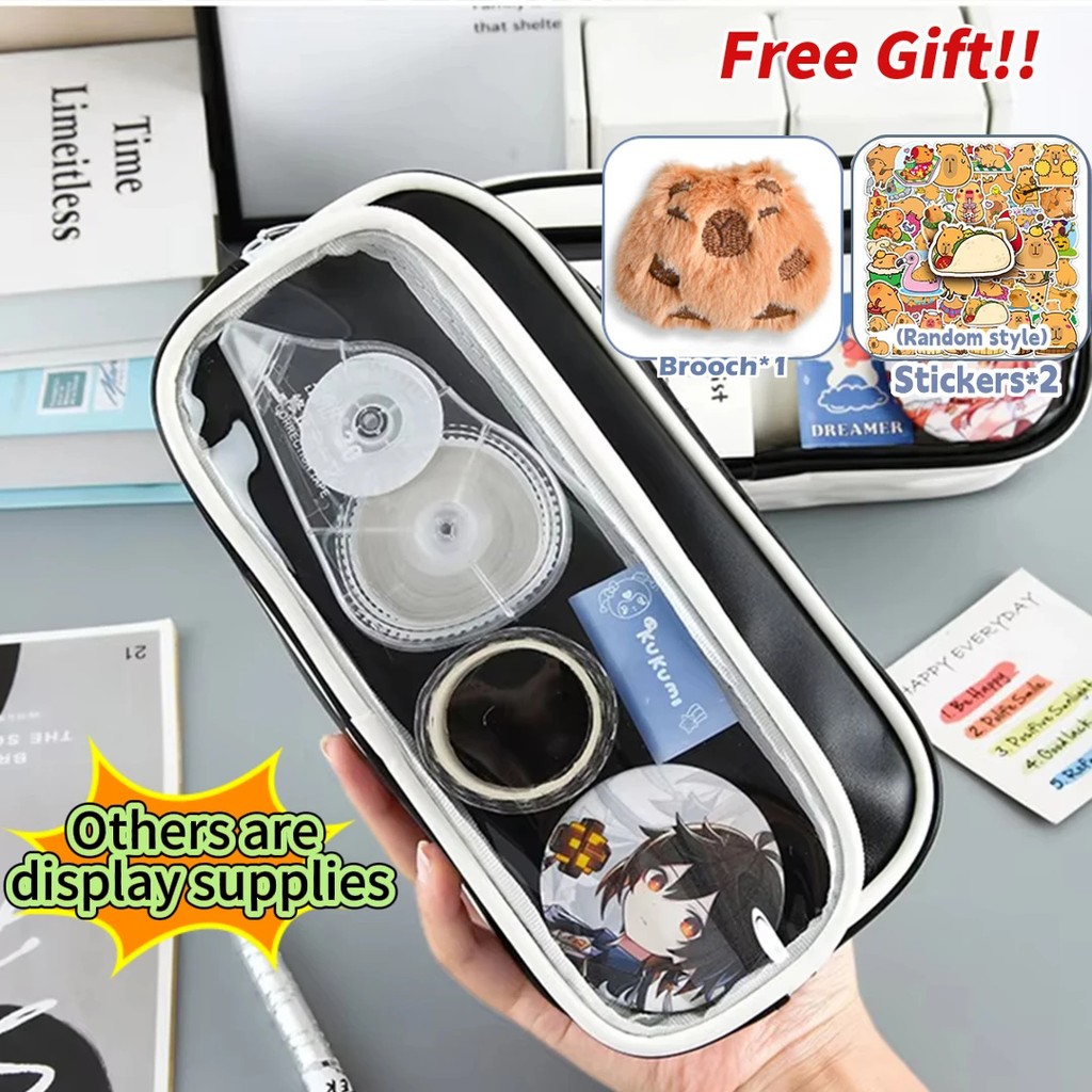 

Cute Pencil Case Back To School New Simple Pencil Case Translucent Waterproof Student Pencil Case