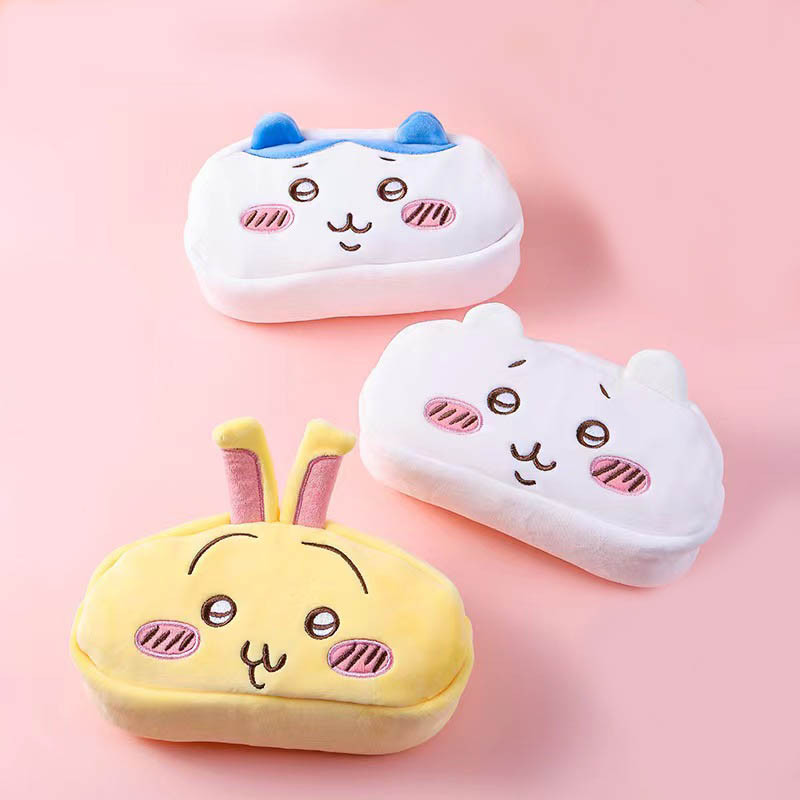 

Chiikawa Cute Cartoon Plush Pencil Bag High Appearance Large Capacity Student Plush Stationery Bag
