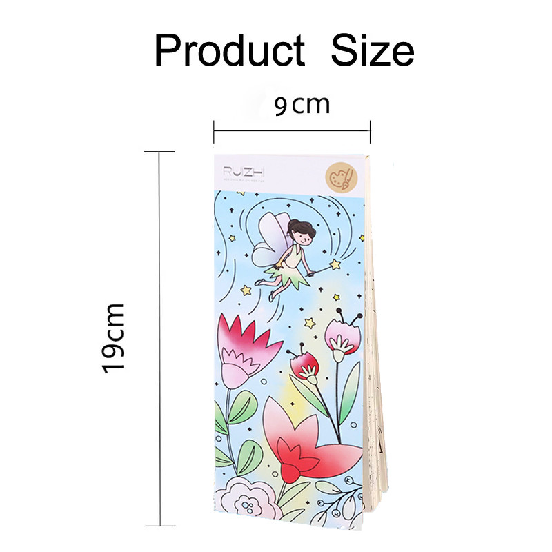 

12 Pages New Children'S Watercolor Coloring Book,Student Coloring And Drawing Book, With Built-In