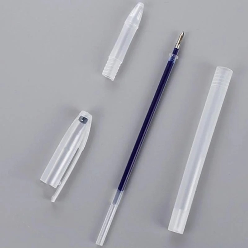 

10Pcs Gel Pen Shell Ballpoint Transparent Cover Clear Pen Stationary Office School Supplies Writing