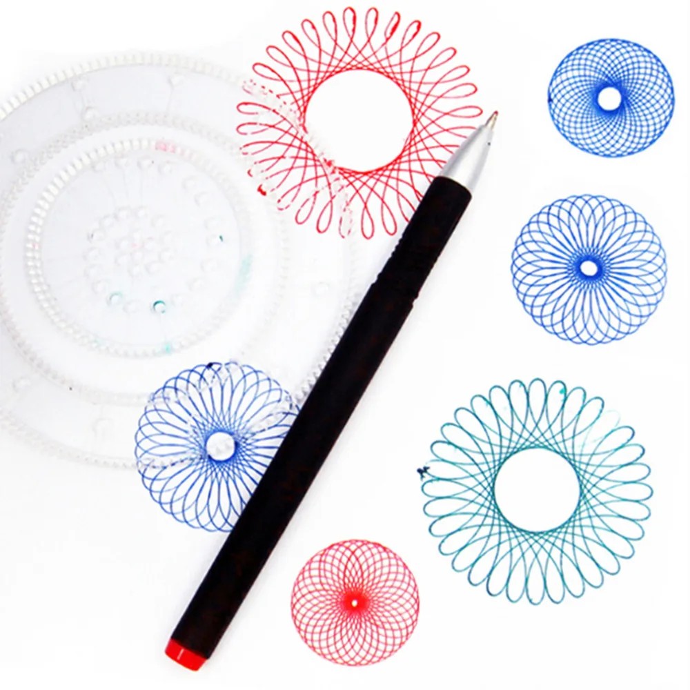 

2024 New Spirograph Deluxe Set Design Tin Set Draw Spiral Designs Interlocking Gears & Wheels,Draw