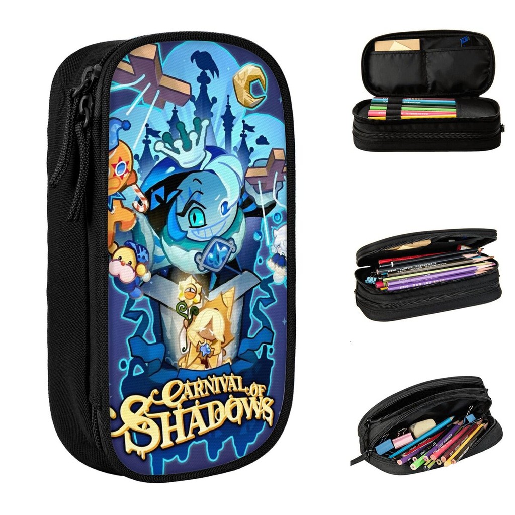 

New Shadow Milk Cookie Pencil Cases Cookie Run Kingdom Pencil Pouch Pen Holder For Student Large
