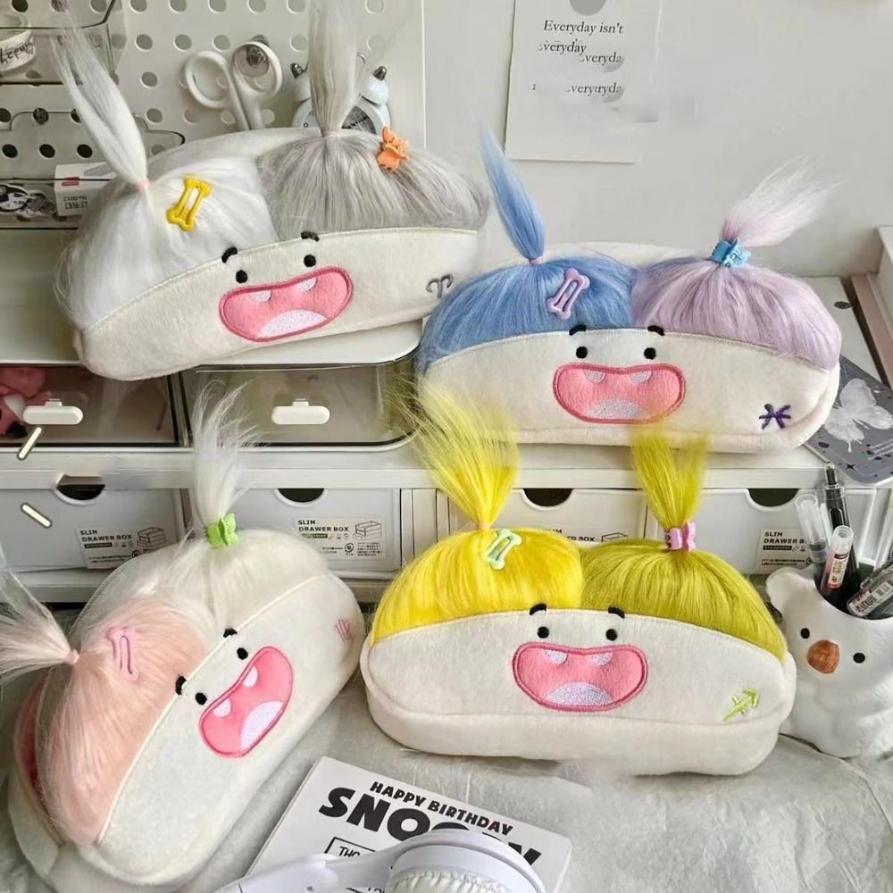 

Constellation Embroidery Pen Bag Random Hair Clip Large Capacity Pencil Case Stationery Organizer