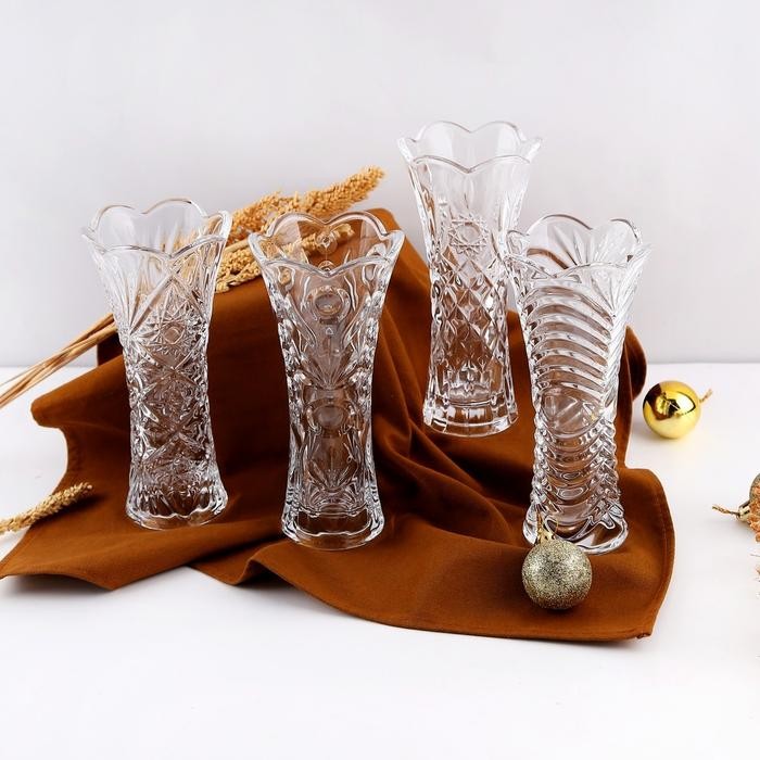 JTTOP" VAS KRISTAL BUNGA / VAS BUNGA KRISTAL MEJA TAMU TINGGI 18.5 CM