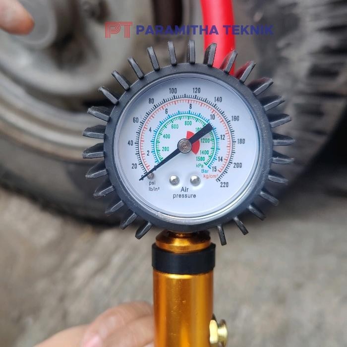 Spesial Tire Gauge Heavy Duty / Tire Pressure Inflator 200 Psi / Alat Ukur Ban Loader Truk Mobil