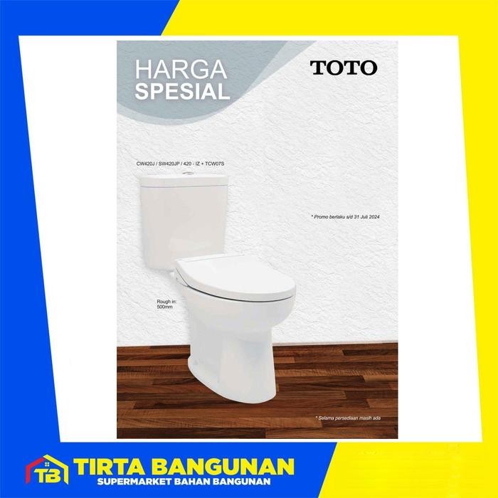 PROMO TOTO CW420J/SW420JP CLOSET DUDUK/ TOILET/ WC SINGLE FLUSH WHITE