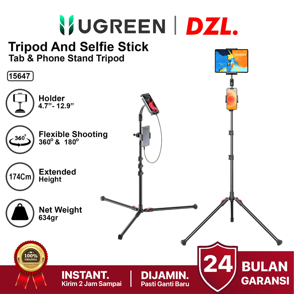 DZL - UGREEN Tripod Stand Dual HP Kamera SLR Official Store Konten Creator