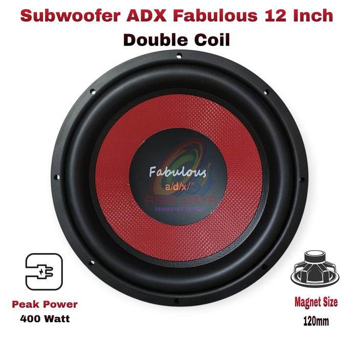 Subwoofer ADX Fabulous 12 inch Double Coil Merah Bass Speaker