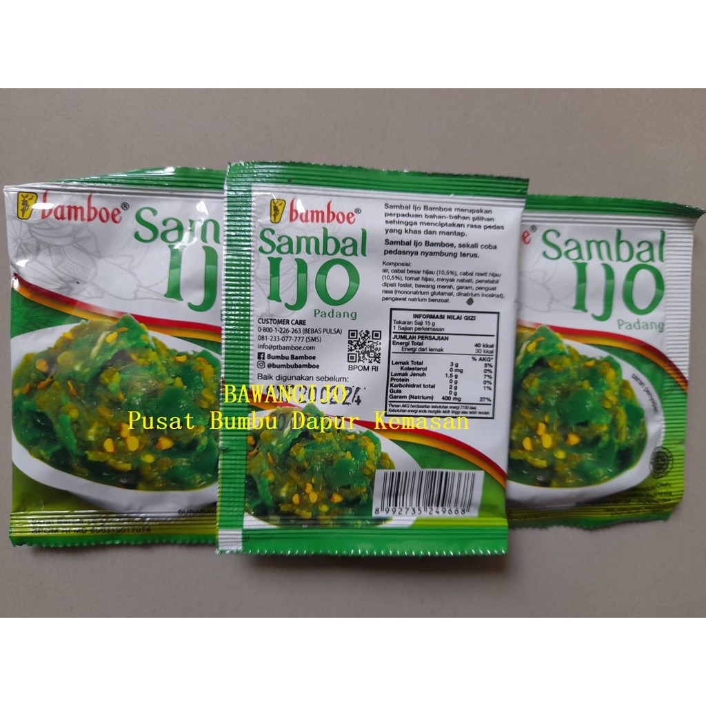 

Bamboe Sambal IJO PADANG ala Masakan Padang 15gr