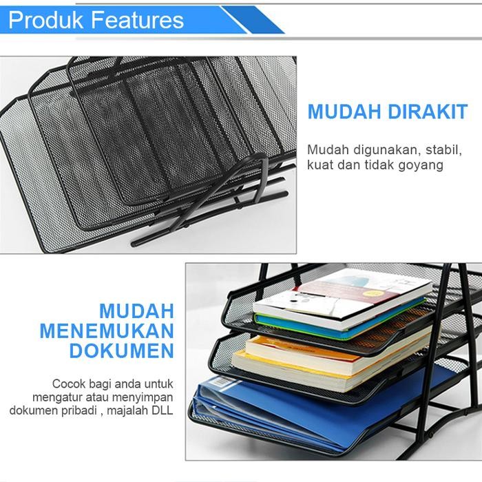 

Rak Kertas Dokumen Surat 3 Susun - Paper Document Letter Tray 3 Tier