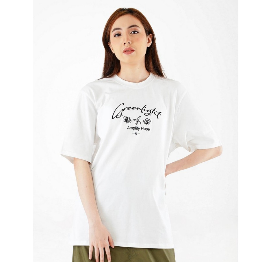 【Ori】Greenlight Kaos Wanita Lengan Pendek Cotton Logo Hope CG020124