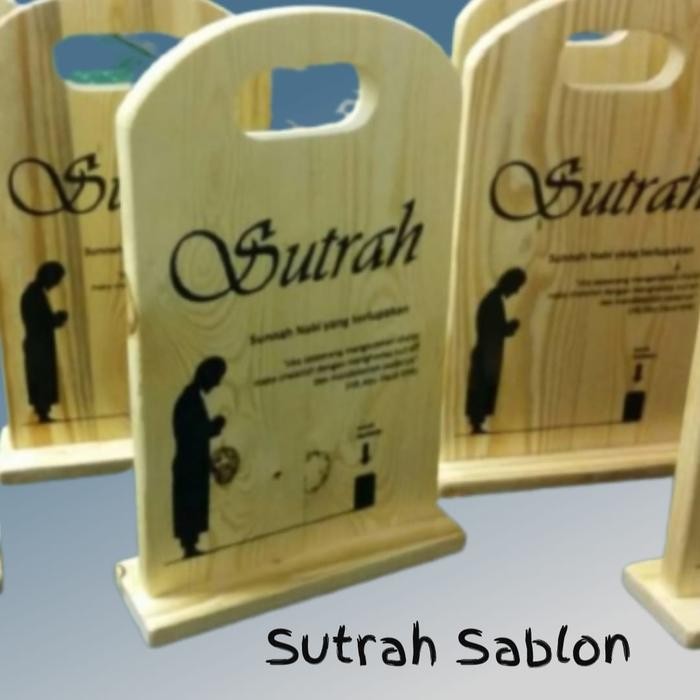 

SUTRAH SHOLAT KAYU / SUTROH SABLON 1SISI / PEMBATAS SOLAT SUNNAH
