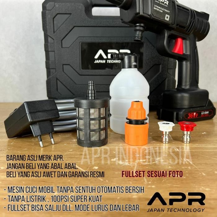 Mesin semprot cuci motor mobil APR JAPAN 2 BATERAI