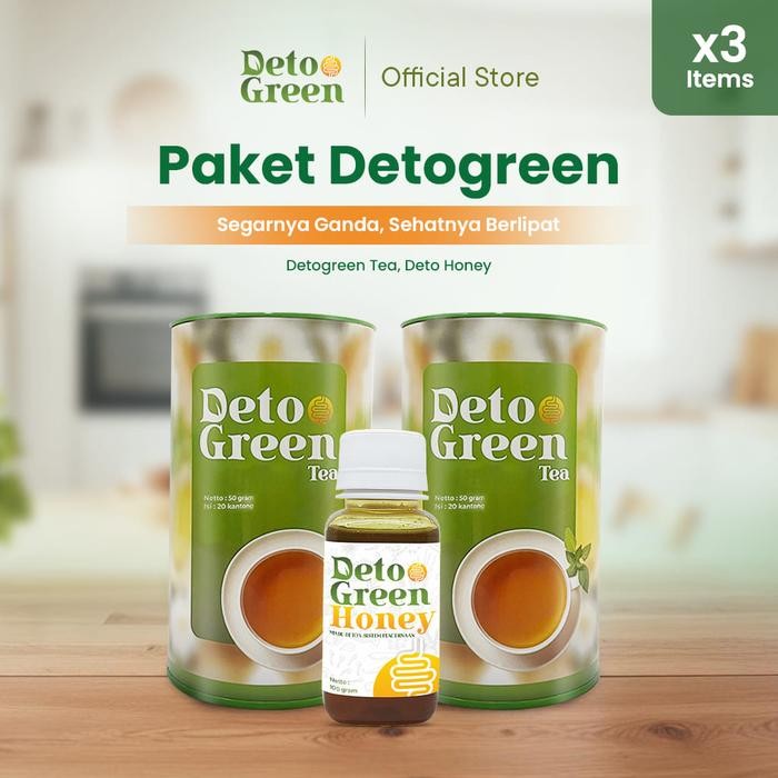 

Bundling Detogreen Tea & Detogreen Honey Paket 2 Teh dan 1 Madu Herbal Alami 3 PCS
