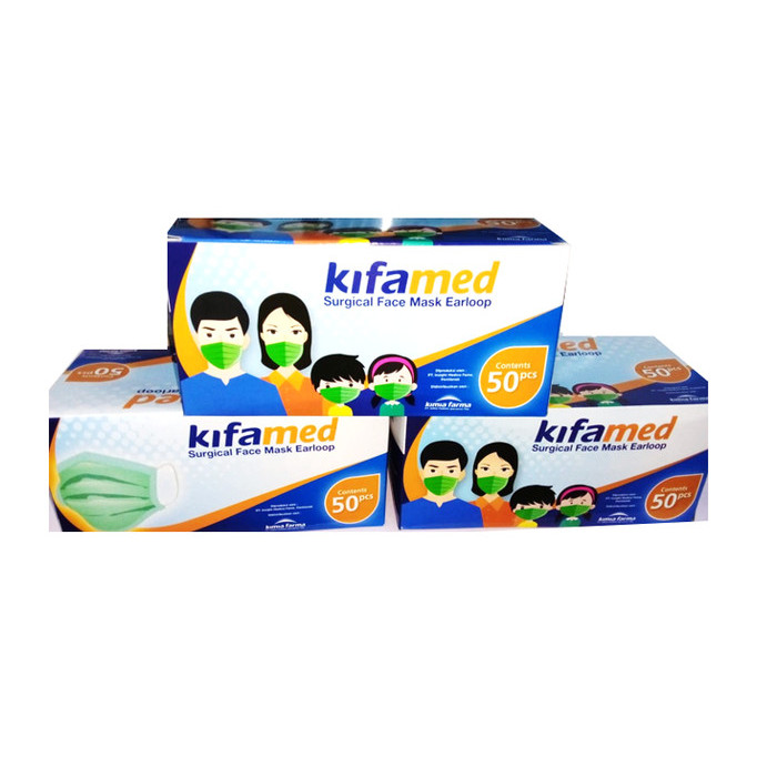 KIFAMED MASKER EARLOOP DUS ISI 50 PCS / MASKER / KIMIA FARMA