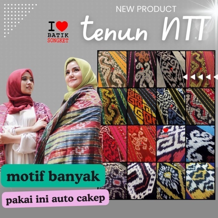 Trenatik- Tenun Ntt Bahan Kemeja Hem Rok Blouse Batik Baju Kebaya Batiksongket