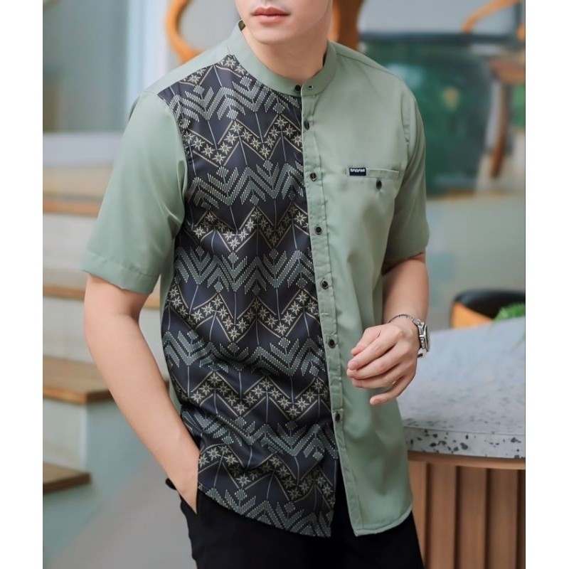 PROMO / Kemeja Lengan Pendek Kadam/pakaian muslim/kemko motif/kemeja batik pria bahan toyobo