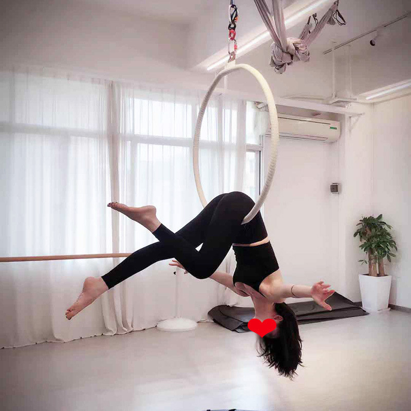 85cm Aerial Hoop Sets Fitness Gym Stainless Lyra Hoops Aerial Ring Yoga Equipment Single Point Circu