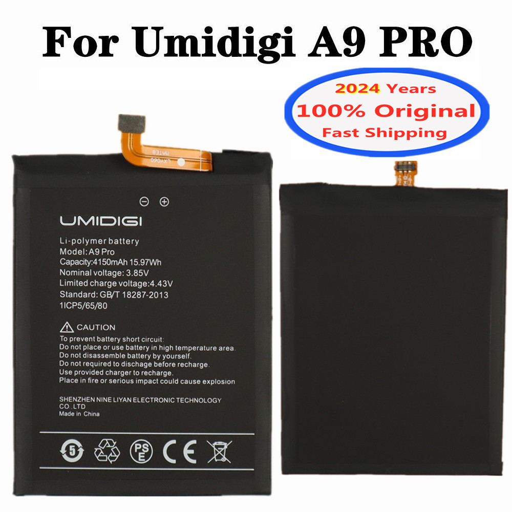 2024 Years New 4150mAh A 9 PRO Original Battery For UMI Umidigi A9 Pro A9Pro Phone Replacement Bater
