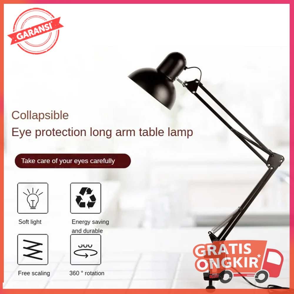 Holder Lampu Meja Belajar LED Bracket Adjustable Clamp E27 260V - GOT-27