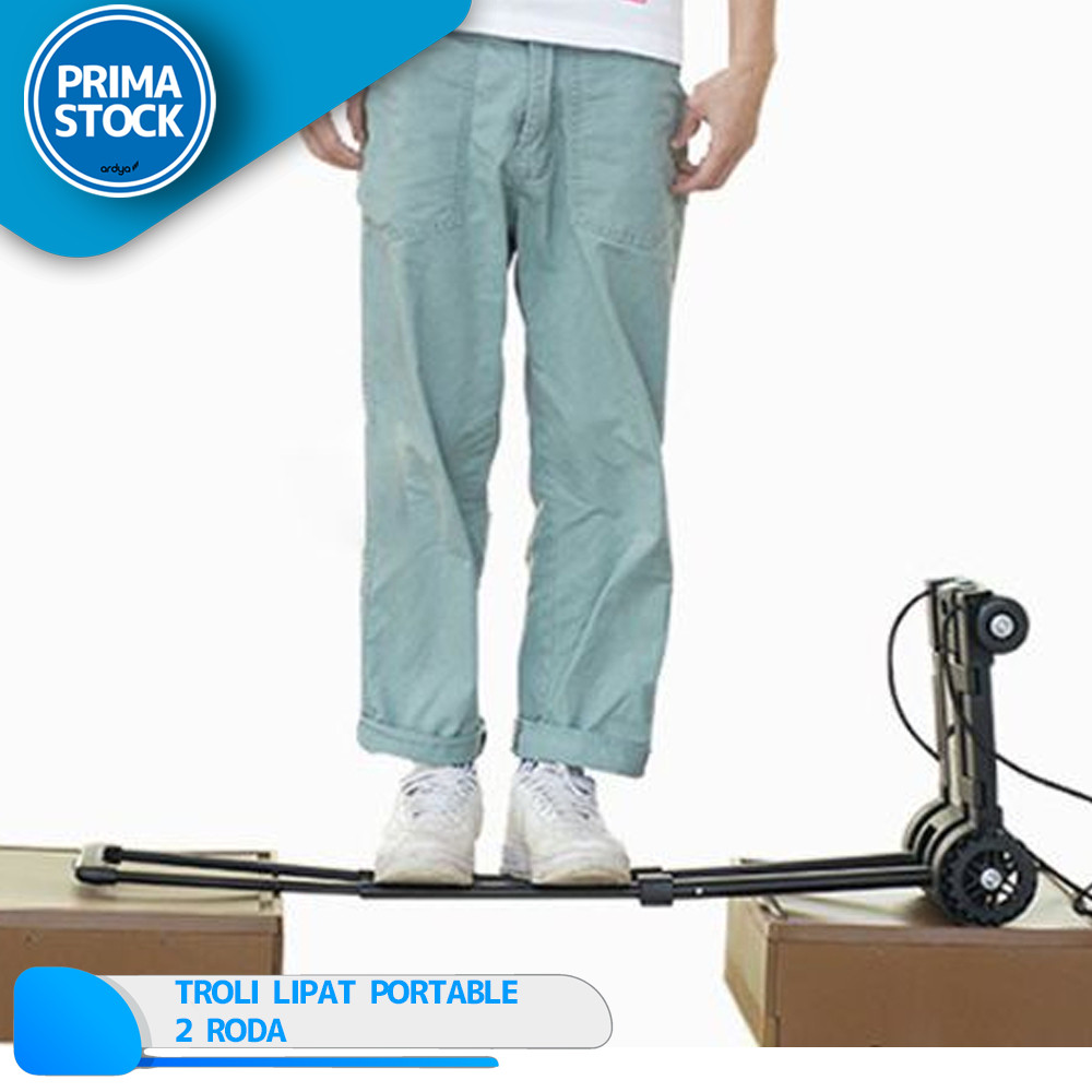 TROLI LIPAT BARANG + TALI IKAT ALUMINIUM TROLLEY GAS GALON 2 4 RODA