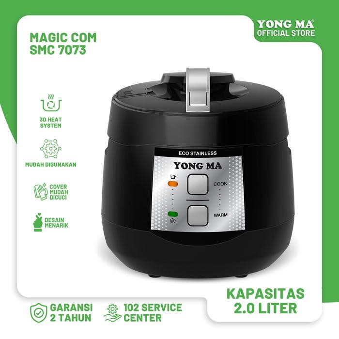 YONG MA RICE COOKER SMC 7073 (2lt) Stainless Innerpot