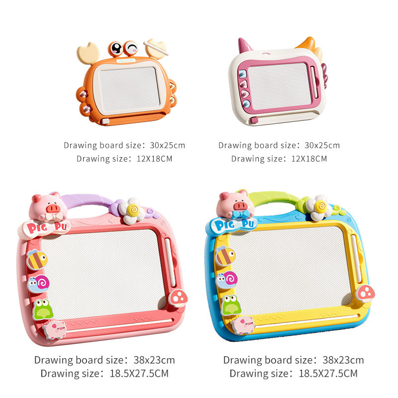 

Children Magnetic Drawing Board Kid 4 Color Drawing Pen Seal Painting Tablet Early Education