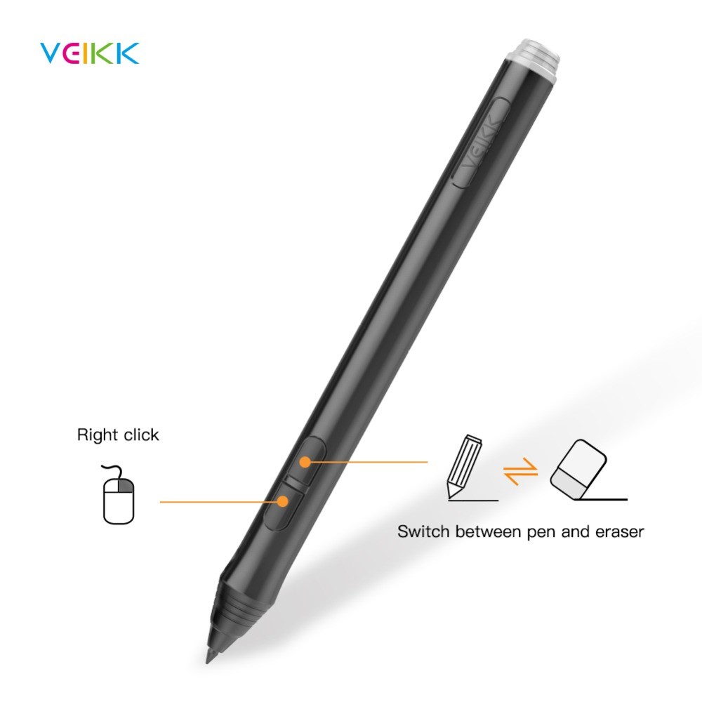 

Veikk P002 Drawing Tablet Pen Battery-Free 8192 Levels Pressure Passive Stylus For Graphics Tablet