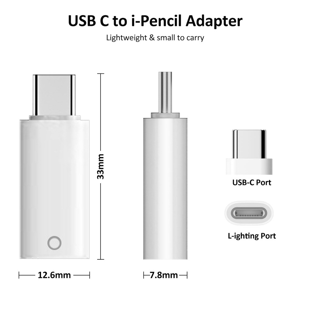 

Stylus Pen Pencil Charge Adapter For Apple Pencil 1St Generation Bluetooth-Compatible Stylus Pen