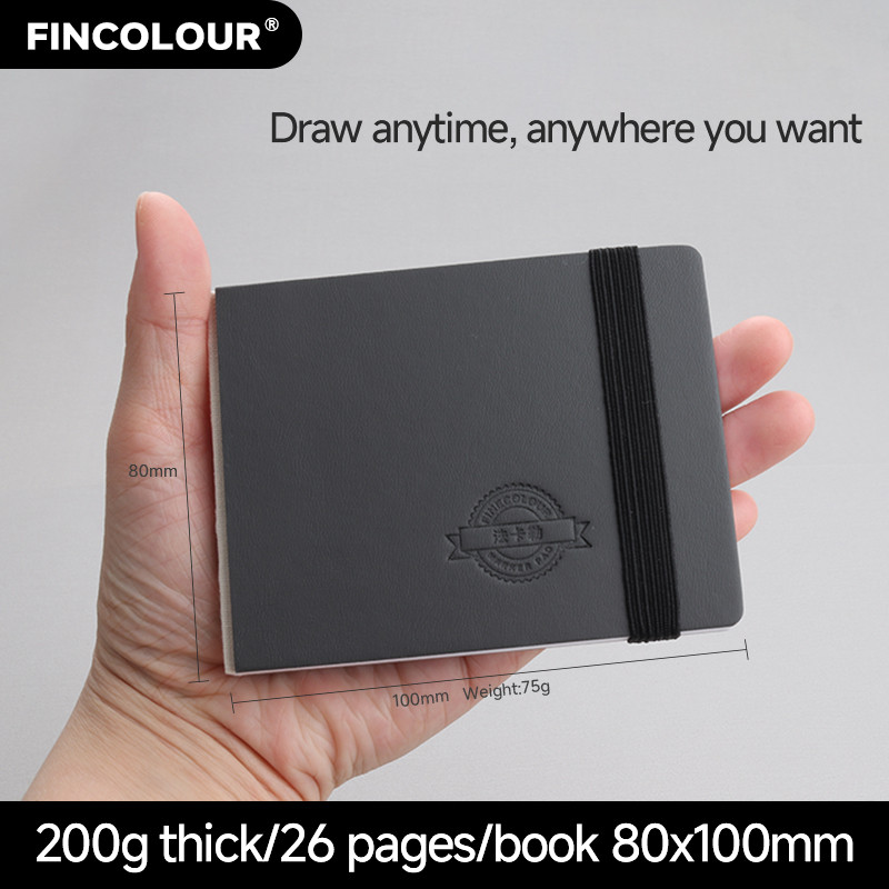 

Finecolour Mini Square Watercolor Journal Drawing Sketchbook Sketch 80*100Mm 200G/26 Pages