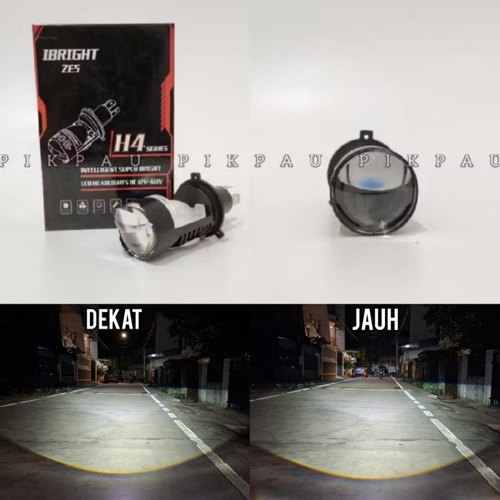 IBRIGHT Lampu Utama H4 Projector ZE5 Original Dengan Kipas Pendingin