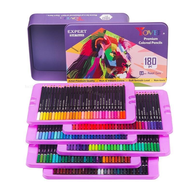 

Kalour 180 Colors Professional Colored Pencils Set Fine Art Drawing Non-Toxic Oil Pencils Set For