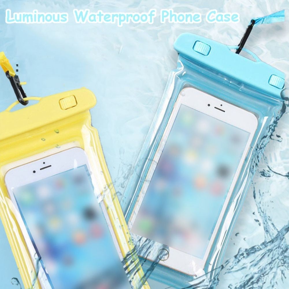 Air Bag Luminous Waterproof Phone Case Touchable Transparent Mobile Phone Bag Universal PVC Phone Pr
