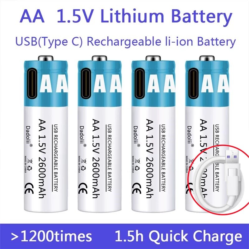 New 1.5V AAA Rechargeable Battery 2300mAh Rechargeable AAA Battery Lithium Polymer Battery Quick Cha