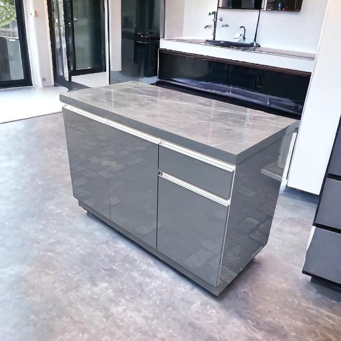 Terbaru Meja Island Top Granit Tile / Meja Kompor / Kitchenset Dapur / Lemari Dapur
