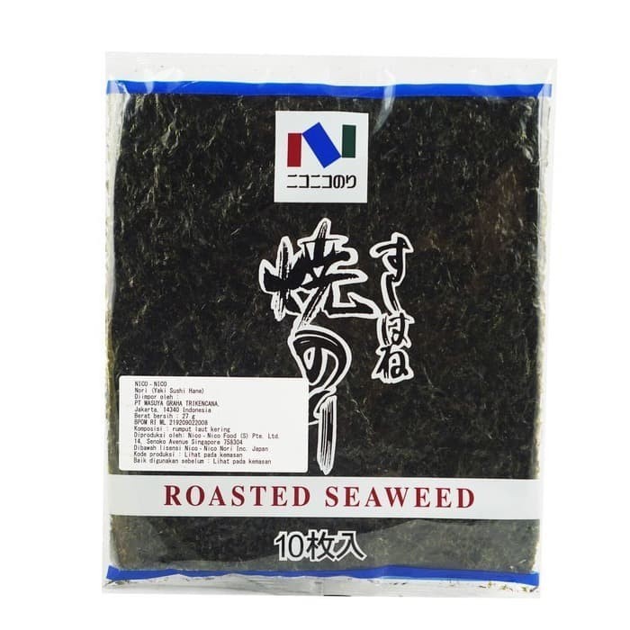 

Sushi Nori / Nori / Rumput Laut 10 sheets - Full Size NICO-NICO
