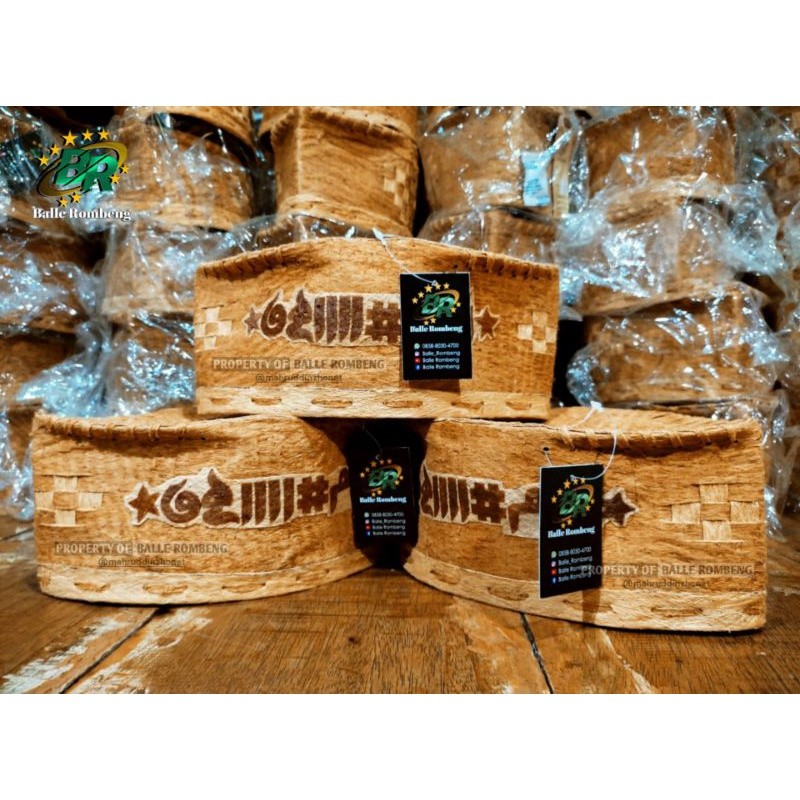 Terlaris Peci Kulit Kayu (Motif Rajah Sulaiman) 100% Hand Made Best Quality
