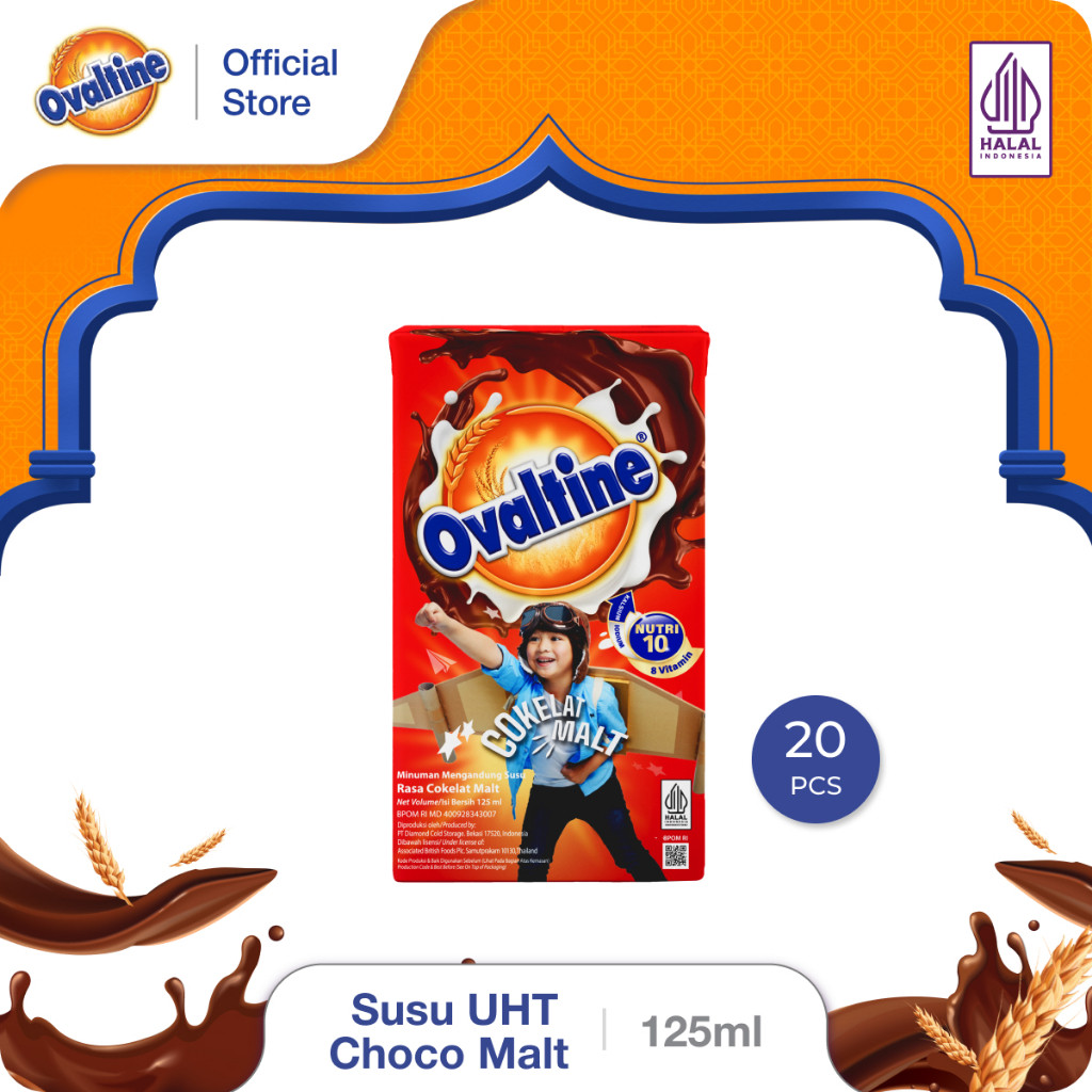

OVALTINE SUSU UHT CHOCO MALT 125ML X 20PCS 100% ORIGINAL
