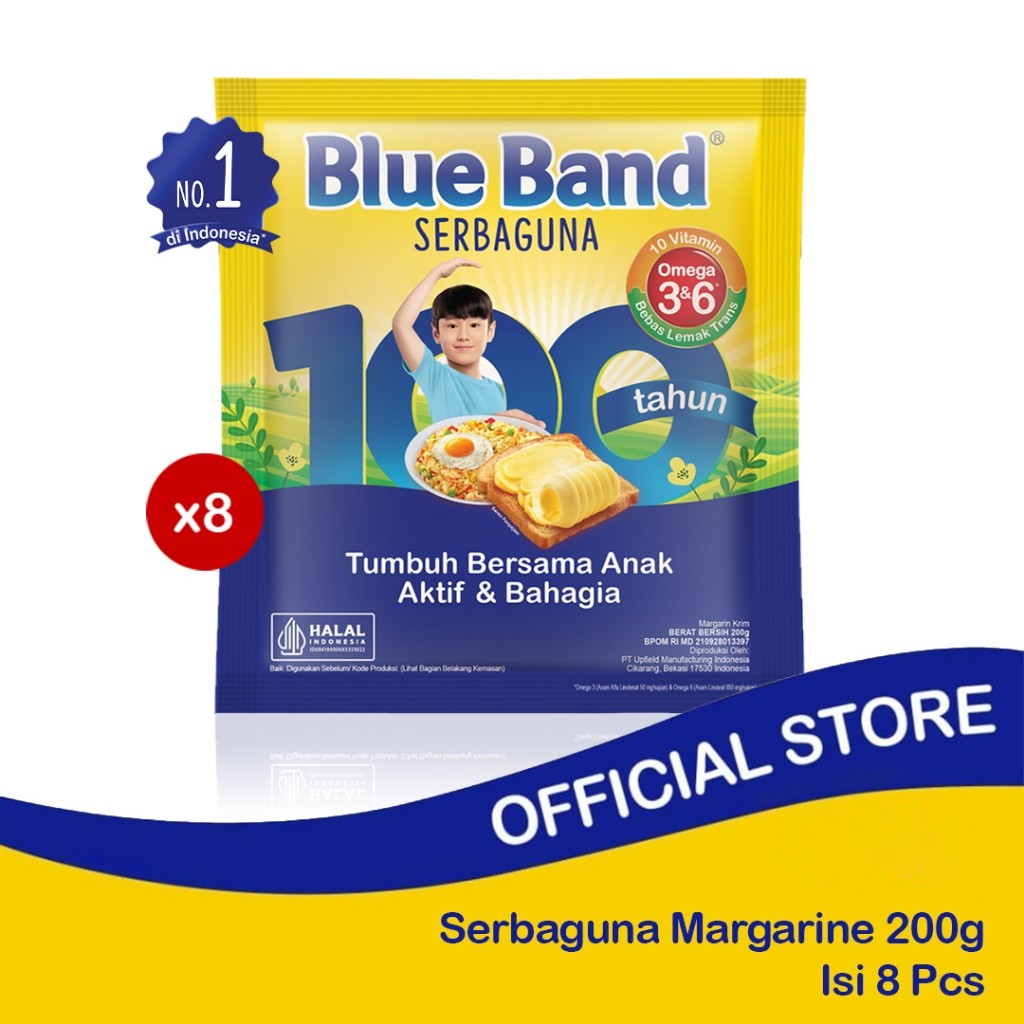 

BLUE BAND SERBAGUNA MARGARINE SACHET 200GR ISI 8PCS 100% ORIGINAL