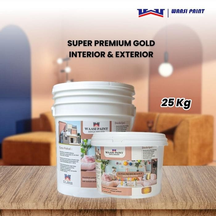 Auradeko Waasi Paint - Cat Tembok 25Kg Dinding Rumah Interior Exterior Indoor Outdoor Ember Besar