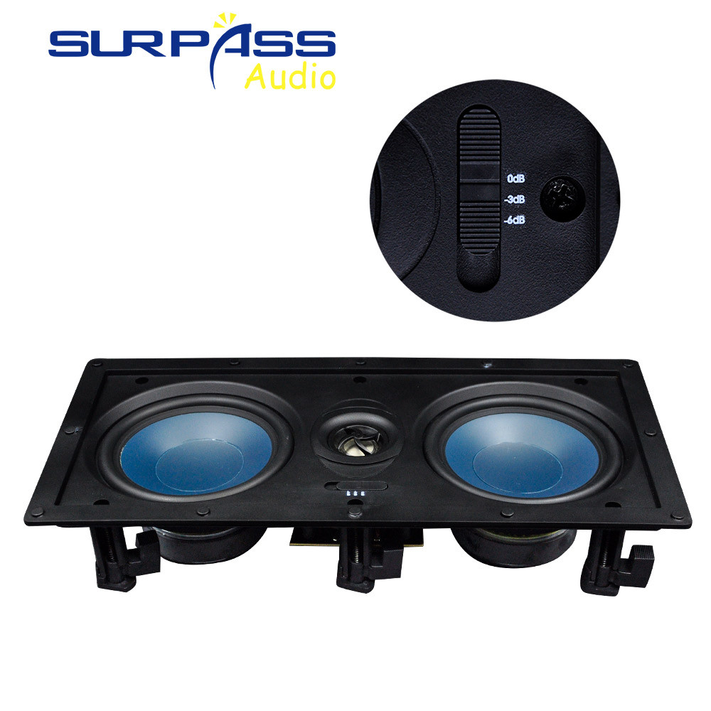 PA System Speaker Background Music 5inchx2 100W Output Power ABS Plastic Treble Subwoofer Rectangula