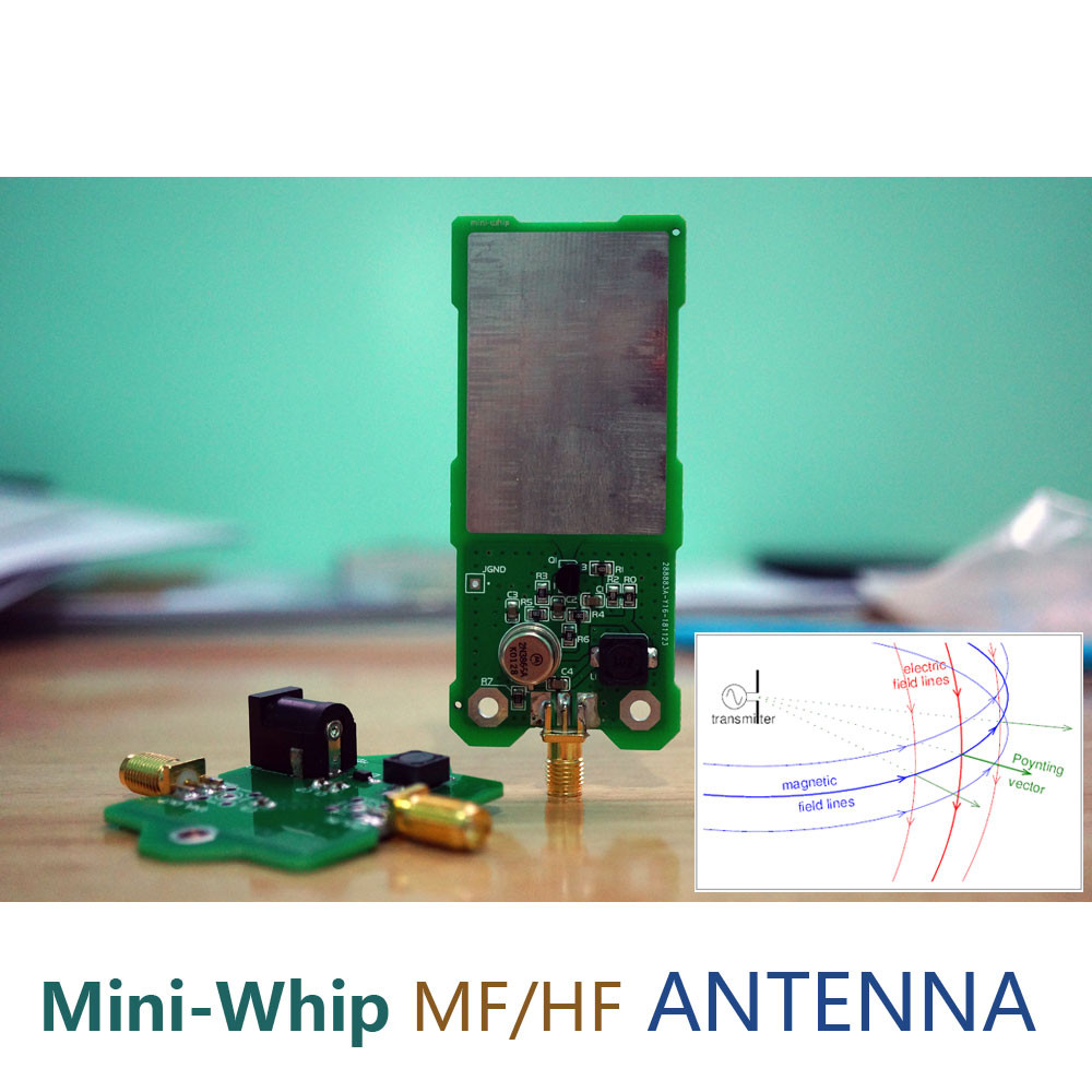 Mini-Whip MF/HF/VHF SDR Antenna MiniWhip Shortwave Active Antenna for Ore Radio, Tube (Transistor) R