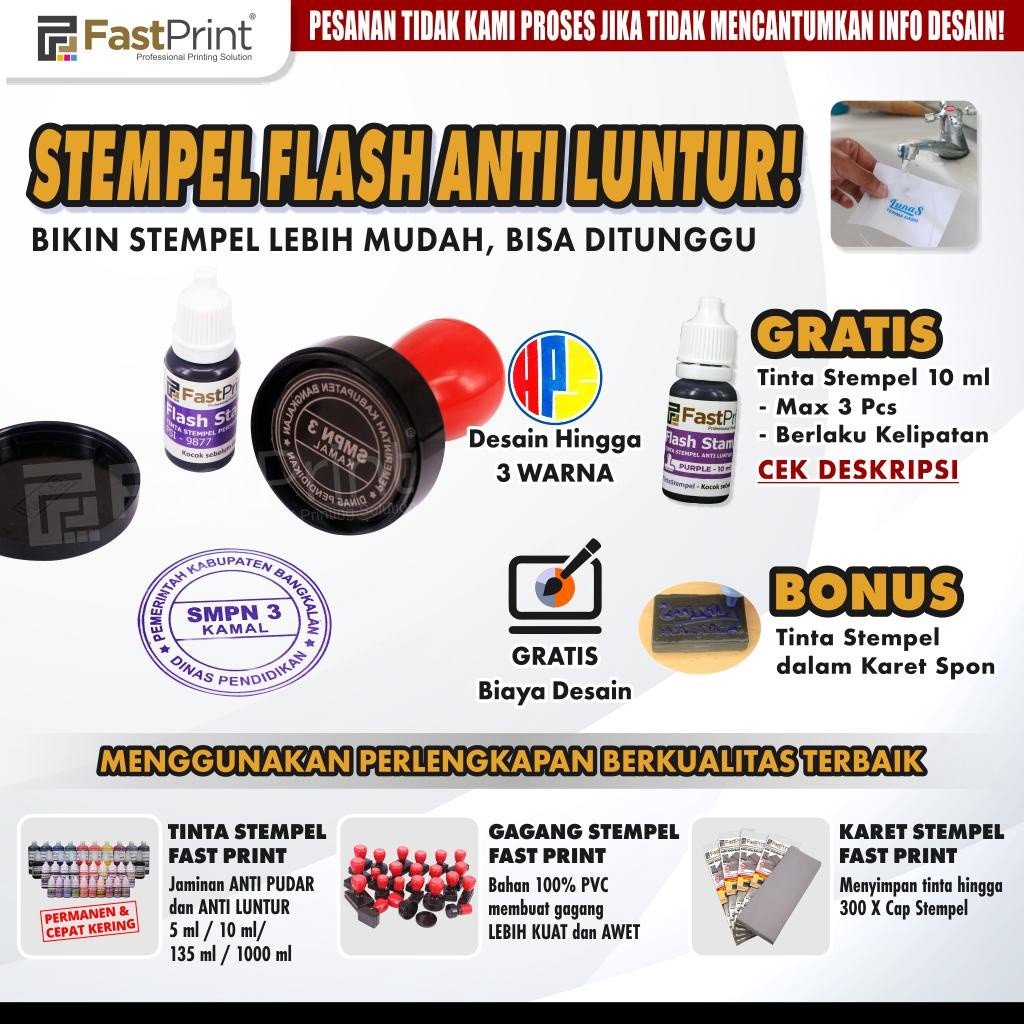 

[READY] Pesan Stempel Flash Langsung jadi GRATIS DESAIN Bulat
